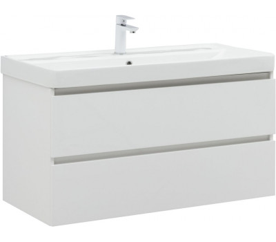 Тумба с раковиной Aquanet Вега 100 2 ящ. цв.белый глянец 00328002 Тумба с раковиной Aquanet Вега 100 2 ящ. цв.белый глянец 00328002