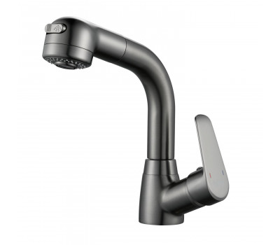 Смеситель для раковины многофункциональный Raffine F291T, оружейная сталь