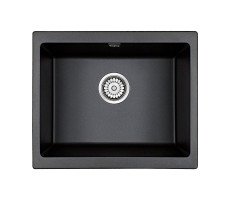 Мойка кварцевая GERA, PM205546-BL, черный, 555х460, подст. мон. Paulmark 