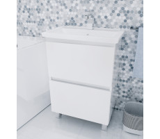 Тумба под раковину 1Marka New Aris 60Н 2я. Белый глянец Тумба под раковину 1Marka New Aris 60Н 2я. Белый глянец