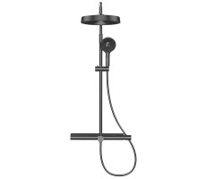 Душевая система со смесителем AQUAme  AQM8010B Черный 
