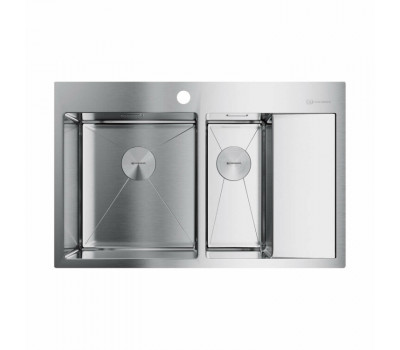 Мойка OMOIKIRI Akisame, размер 780*510*200, чаши-2 слева, цвет-нержавеющая сталь 4973062 