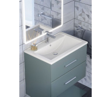 Раковина для ванной кварцевая Uperwood Foster Quartz 70х45,5х17,5 см, белая матовая, жасмин 291030032 Раковина для ванной кварцевая Uperwood Foster Quartz 70х45,5х17,5 см, белая матовая, жасмин 291030032
