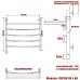 Полотенцесушитель Электрический Ника ARC ЛД ВП 60/60 левый тэн хром 