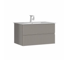 Тумба с раковиной ORKA Moonlight 90 подвесная, бежевый матовый 5001502 