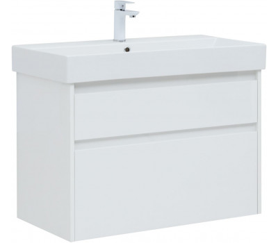 Тумба с раковиной Aquanet Nova Lite 85 2 ящ. (SLIM SYNERGY) цв.бел. глянец 00274179 Тумба с раковиной Aquanet Nova Lite 85 2 ящ. (SLIM SYNERGY) цв.бел. глянец 00274179