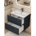 Тумба c раковиной Uperwood Foster NEW 60 см, подвесная, черная KFosterNEW60b 