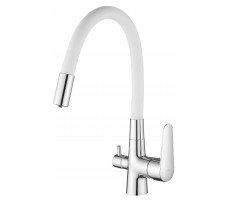 Смеситель Coral для кухни с подключением к фильтру белый CL 03 W ESKO Смеситель Coral для кухни с подключением к фильтру белый CL 03 W ESKO