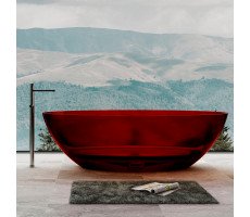 Прозрачная ванна ABBER Kristall AT9702Rubin красная Прозрачная ванна ABBER Kristall AT9702Rubin красная