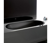 Стальная ванна Bette Lux Oval 3466-035 PLUS AR Черный матовый 