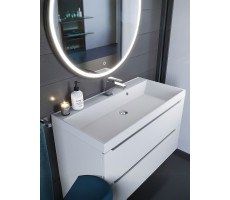 Раковина для ванной 90 см, Uperwood Classic Quartz, кварцевая, белая матовая, жасмин 291030009 Раковина для ванной 90 см, Uperwood Classic Quartz, кварцевая, белая матовая, жасмин 291030009