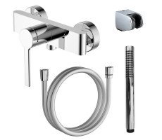 Смеситель для душа Azario VINCENTE с ручным душем, без излива, хром AZ-VRZ338326C 