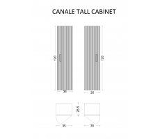 Пенал Armadi Art Canale белый+хром без ножек 846-WCR Пенал Armadi Art Canale белый+хром без ножек 846-WCR