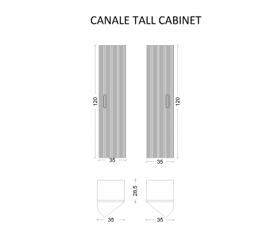 Пенал Armadi Art Canale белый+хром без ножек 846-WCR Пенал Armadi Art Canale белый+хром без ножек 846-WCR