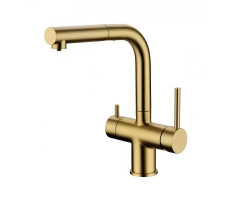 Смеситель для кухни с выдвижным изливом Grocenberg GB4097MG, матовое золото Смеситель для кухни с выдвижным изливом Grocenberg GB4097MG, матовое золото