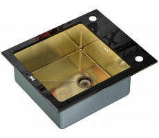 Мойка кухонная ZORG Inox Glass GL-6051-BLACK-BRONZE бронза 