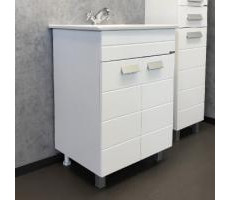 Тумба-умывальник Comforty Модена 60М белая с раковиной Quadro 60 00-00001642 