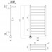 Полотенцесушитель электрический Domoterm Медея с 2 полками  Медея сп2 П10 500x1000 EL Хром 