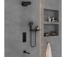 Душевой комплект Vincea VSFW-433TI1RMB встраиваемый, черный матовый Душевой комплект Vincea VSFW-433TI1RMB встраиваемый, черный матовый