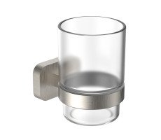 Стакан для зубных щеток с держателем WONZON & WOGHAND GRAFFITY, Брашированный никель WW-9321-BN  Стакан для зубных щеток с держателем WONZON & WOGHAND GRAFFITY, Брашированный никель WW-9321-BN