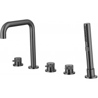 Смеситель на борт ванны Allen Brau Priority 5.31007-MG (с внутренней частью) графит браш 