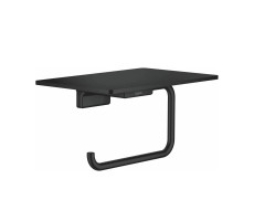 Держатель для туалетной бумаги с полочкой Rose RG1805H, черный