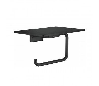 Держатель для туалетной бумаги с полочкой Rose RG1805H, черный