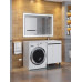 Тумба под стиральную машину напольная Uperwood Magenta 55х50х76,5 см, белая/графит, с дверцами 5930205157 Тумба под стиральную машину напольная Uperwood Magenta 55х50х76,5 см, белая/графит, с дверцами 5930205157
