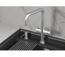 Смеситель для кухни GRANULA KS-8275, НЕРЖ, KITCHEN SPACE 