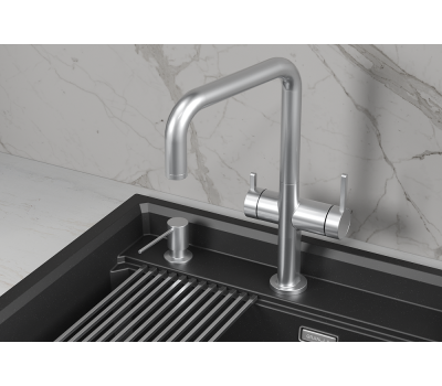 Смеситель для кухни GRANULA KS-8275, НЕРЖ, KITCHEN SPACE 