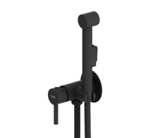 Смеситель, монтируемый в стену с гигиеническим душем Dorff Logic D3075000BL Черный 