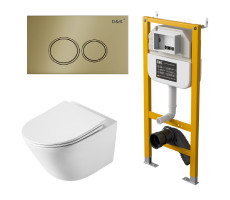 Комплект DQ унитаз DT1476516, инсталляция DI8050127, клавиша смыва DB1529007 (DS1471605) 