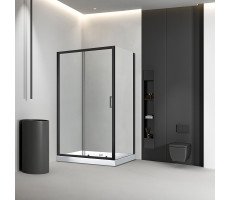 Душевой угол Veconi Rovigo RV-046B, 1500х800х1950, черный матовый, стекло прозрачное Душевой угол Veconi Rovigo RV-046B, 1500х800х1950, черный матовый, стекло прозрачное