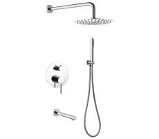 Душевая система ABBER Emotion AF8817 скрытого монтажа с изливом, хром 