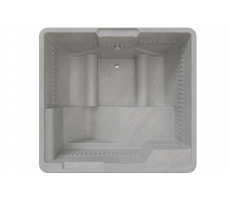 Минибассейн Radomir "ЦЕЗАРЬ" Silver, (серый мрамор), 1890х1740, рама-подставка, слив-перелив автомат с сеточкой (1-30-0-0-0-0501С) 