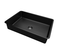 Раковина встраиваемая снизу ABBER Wasser Kreis AF2402MB черная матовая Раковина встраиваемая снизу ABBER Wasser Kreis AF2402MB черная матовая