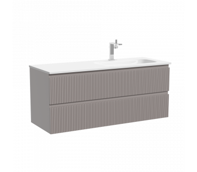 Тумба подвесная SANCOS Snob R правая 1195х445х500, c двумя ящиками оснащенными доводчиками, Doha Soft, арт.SNR120RSM 