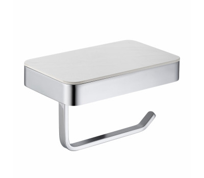 Бумагодержатель с полкой для телефона ABBER Westen AA1730 хром  Бумагодержатель с полкой для телефона ABBER Westen AA1730 хром