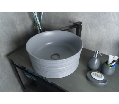 Раковина накладная Gid Gm969 Серый матовый Раковина накладная Gid Gm969 Серый матовый
