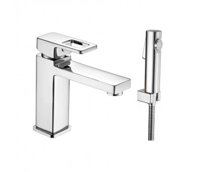 Смеситель для раковины с гигиеническим душем Shevanik S8271, хром