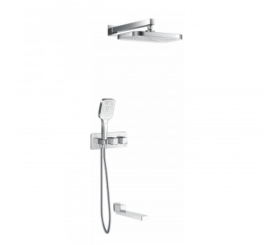Душевая система с термостатом встраиваемая Rose R1095, хром