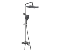 Душевая система Shevanik S4436T, оружейная сталь