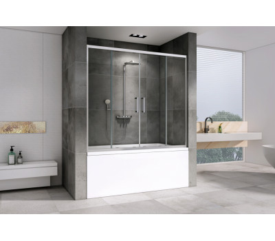 Шторка на ванну ABBER Schwarzer Diamant AG57170 хром 