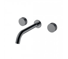 Смеситель из стены STICK TOUCH на 3 отв. Shine Gun Metal Boheme 152-2-SGM.2 графит матовый глянцевый Смеситель из стены STICK TOUCH на 3 отв. Shine Gun Metal Boheme 152-2-SGM.2 графит матовый глянцевый