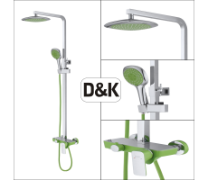Душевая система DK Berlin Humboldt DA1433712A02 хром | зеленый 