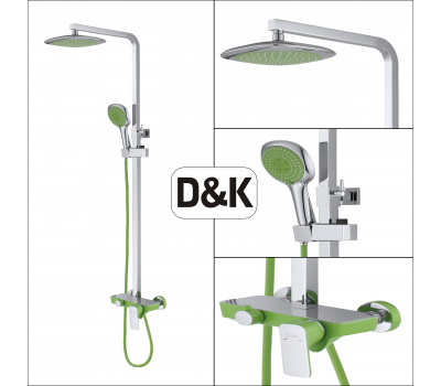 Душевая система DK Berlin Humboldt DA1433712A02 хром | зеленый 