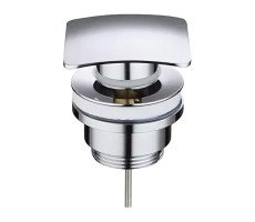 Донный клапан AZARIO для раковины, квадрат, CLIC-CLAC, G 1 1/4, латунь, хром AZ-106-CHR Донный клапан AZARIO для раковины, квадрат, CLIC-CLAC, G 1 1/4, латунь, хром AZ-106-CHR