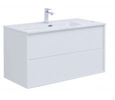 Тумба под раковину Aquanet Lino 80 (Flat) белый глянец Тумба под раковину Aquanet Lino 80 (Flat) белый глянец