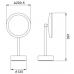 Зеркало настольное с увеличением 5х JAVA S-M551W белый 