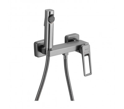 Гигиенический душ со смесителем Shevanik S6805T-1, оружейная сталь